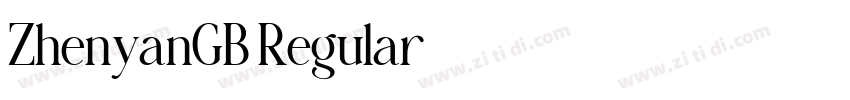ZhenyanGB Regular字体转换